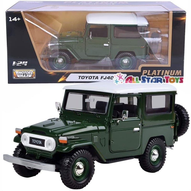 MOTORMAX Toyota Land Cruiser FJ40 Green 1/24 Diecast Model by Motormax 79323 FJ J40 - Image 1